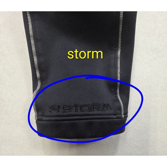 Under Armour Storm Pullover Jacket Mens M Black 1/4 Zip Micro Fleece Lined - Picture 9 of 10